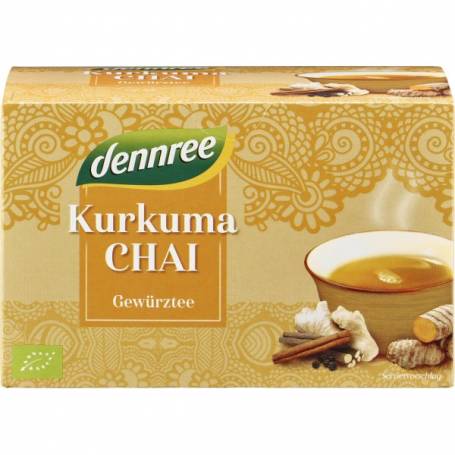 Ceai Curcuma Chai, eco-bio, 20plicuri - Dennree