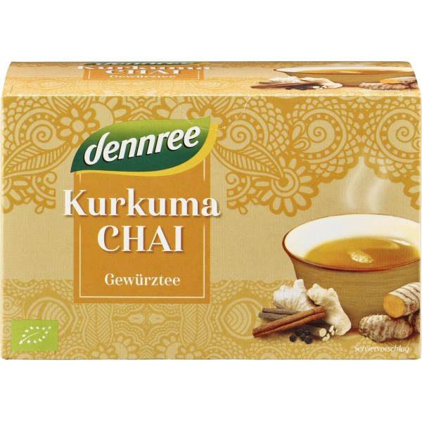 Ceai curcuma chai, eco-bio, 20plicuri - dennree