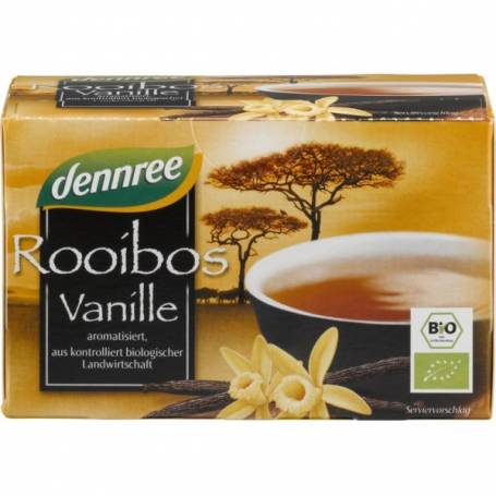 Ceai Rooibos cu vanilie, eco-bio, 20plicuri - Dennree