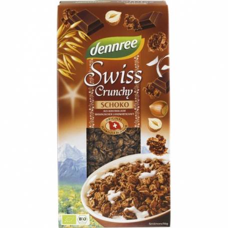 Cereale crocante cu alune si ciocolata, eco-bio, 375g - Dennree