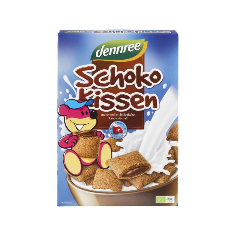 Cereale pernite umplute cu ciocolata, eco-bio, 375g - Dennree