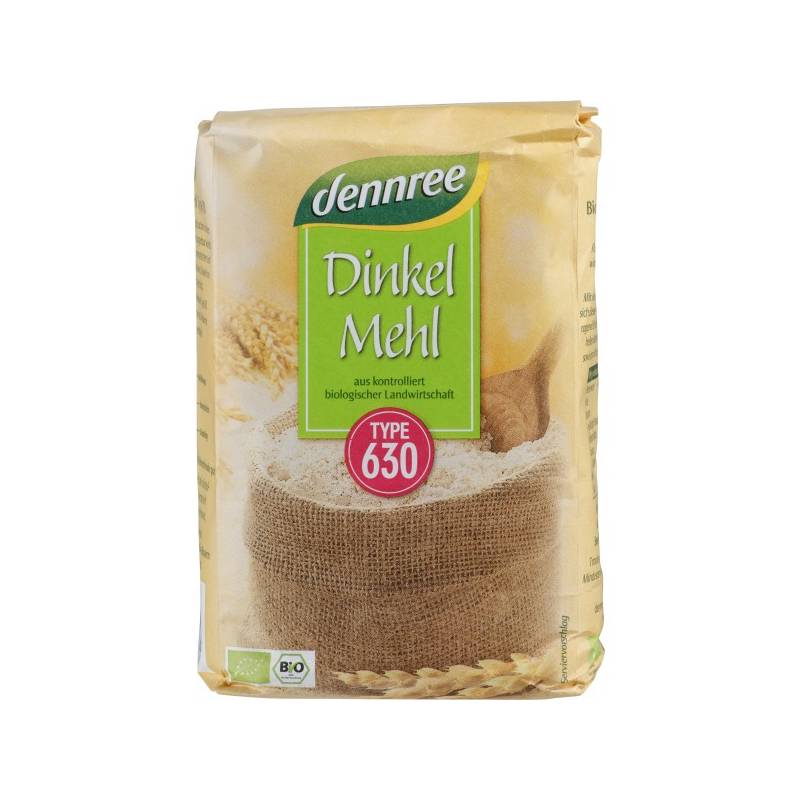 Faina de spelta tip 630, eco-bio, 1kg - Dennree