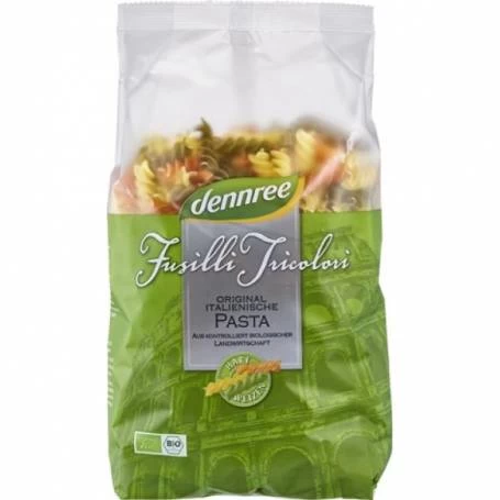 Fusilli tricolore, eco-bio, 500g - Dennree