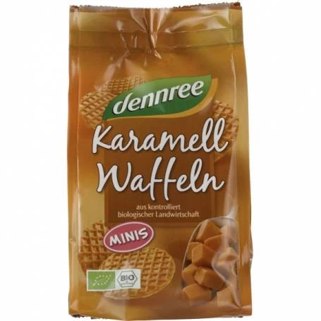 Mini vafe cu caramel, eco-bio, 150g - Dennree