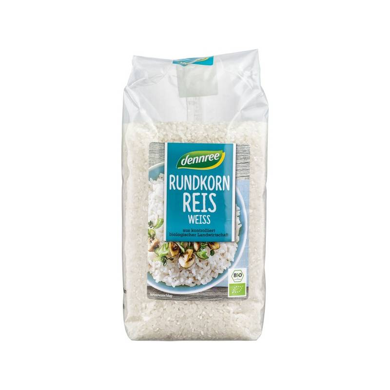 Orez alb cu bob rotund, eco-bio, 1kg - Dennree