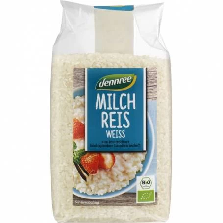 Orez alb pentru lapte, eco-bio, 500g - Dennree