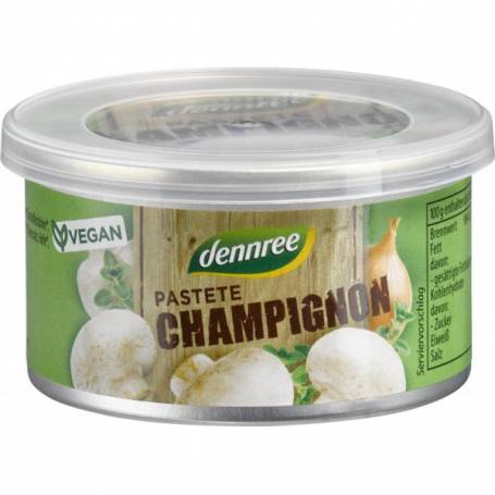 Pate cu ciuperci champignon, eco-bio, 125g - Dennree