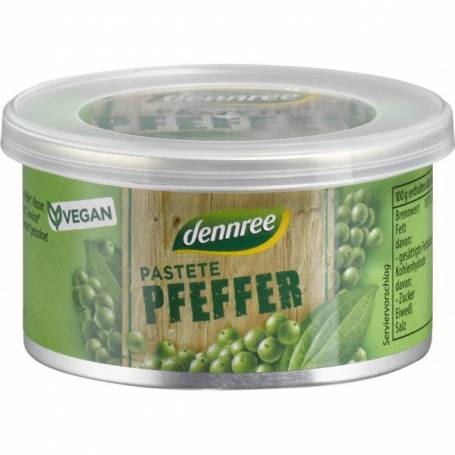 Pate vegetal cu piper, eco-bio, 125g - Dennree