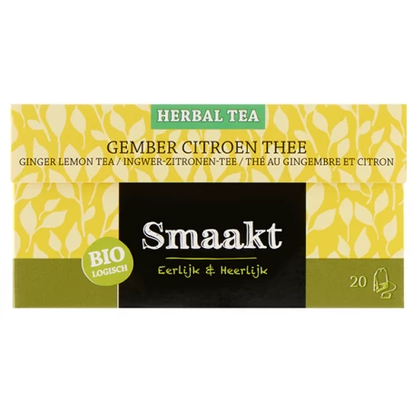 Ceai de ghimbir si lamaie, eco-bio, 20plicuri - Smaakt