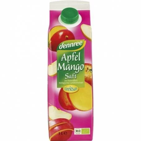 Suc de mere cu mango, eco-bio, 1l - Dennree
