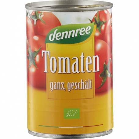 Tomate cojite in sos de rosii, eco-bio, 400g - Dennree