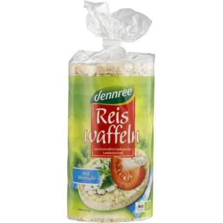 Vafe din orez expandat, fara gluten, eco-bio, 100g - Dennree