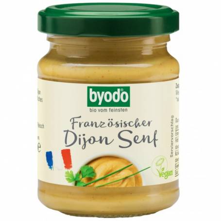 Mustar Dijon, eco-bio, 125ml - Byodo
