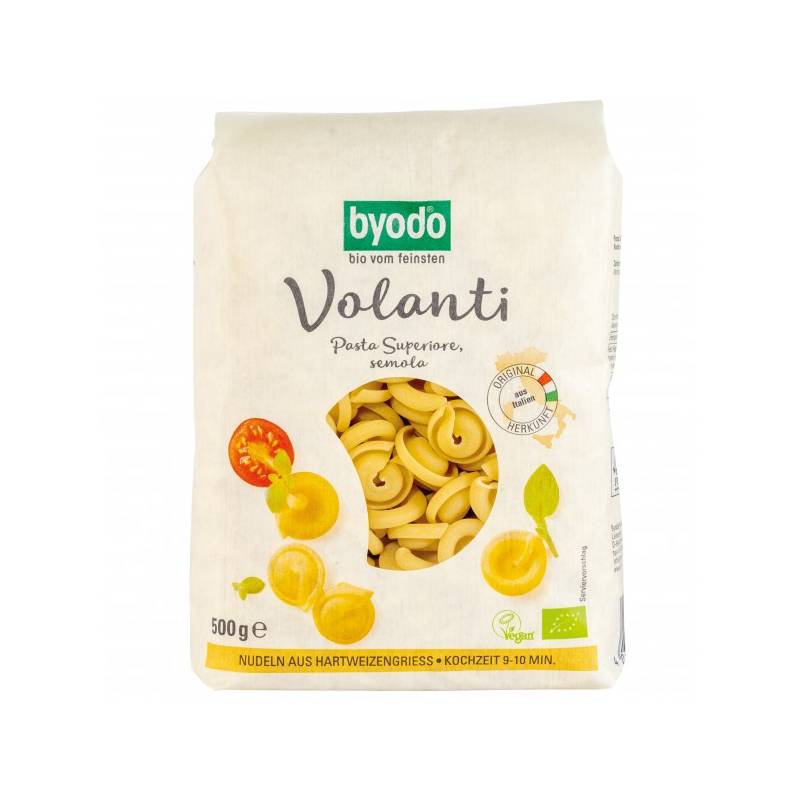 Paste Volanti din gris de grau dur, eco-bio, 500g - Byodo