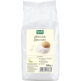 Sare de Atlantic fina neiodata, eco-bio, 500g - Byodo