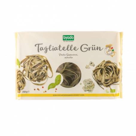 Tagliatelle verzi cu spanac, eco-bio, 250g - Byodo