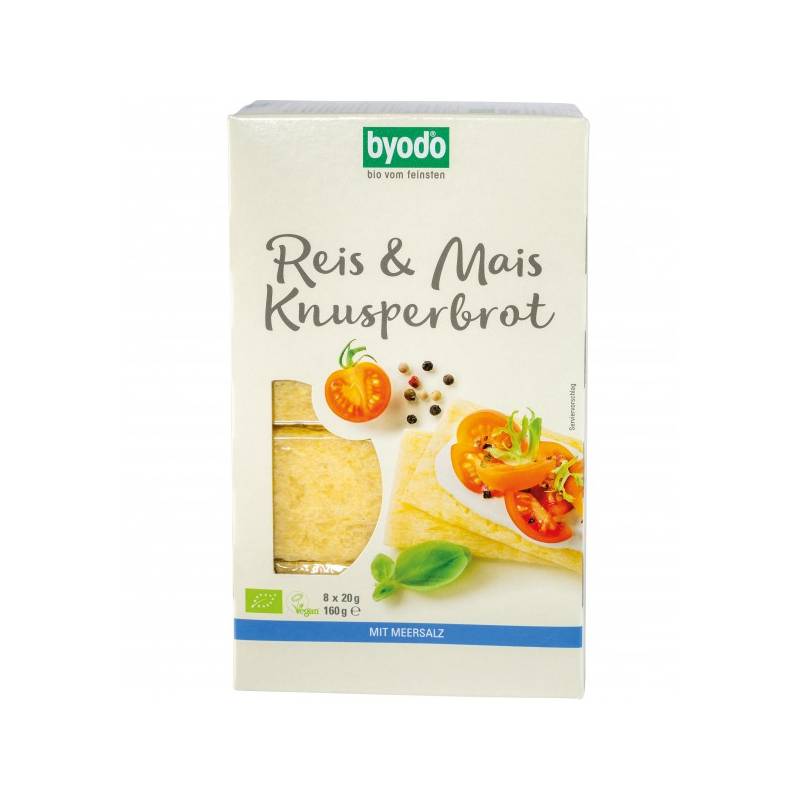 Paine crocanta cu orez si porumb, fara gluten, eco-bio, 160g - Byodo
