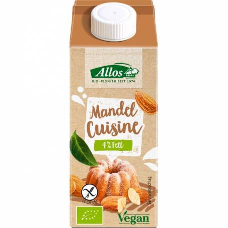 Crema de migdale lichida pentru gatit, eco-bio, 200ml - Allos