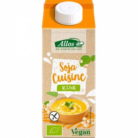 Crema de soia lichida pentru gatit, eco-bio, 200ml - Allos