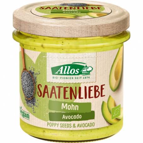 Crema tartinabila din seminte de mac si avocado, eco-bio, 135g - Allos