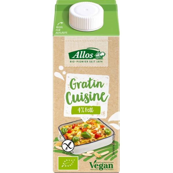 Crema vegetala pentru gratinat, eco-bio, 200ml - allos