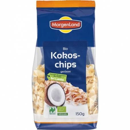 Chipsuri de cocos prajite, eco-bio, 150g - MorgenLand
