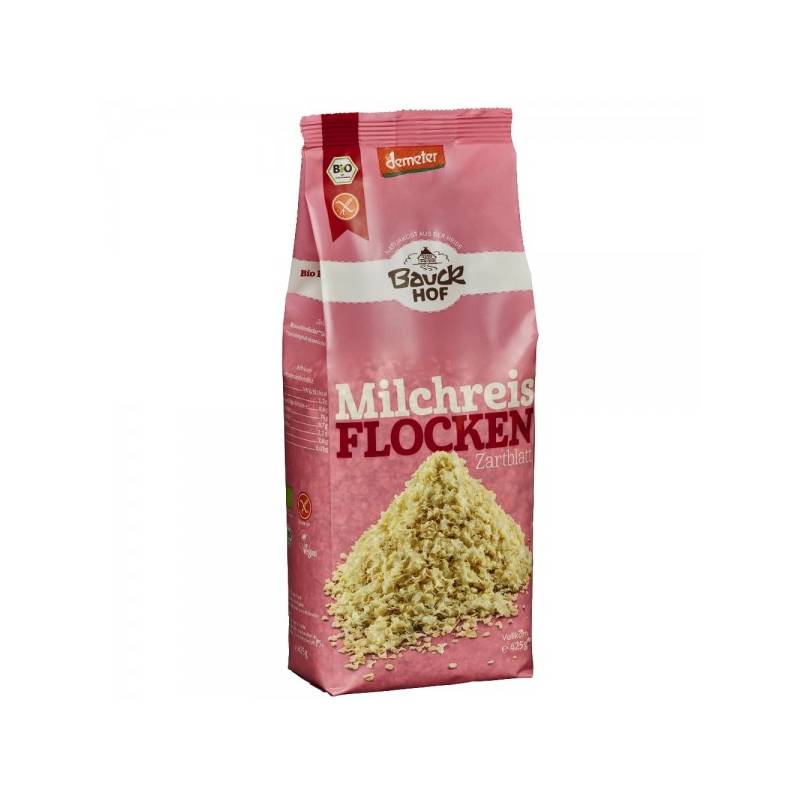 Fulgi de orez integral pentru lapte, fara gluten, eco-bio, 425g -