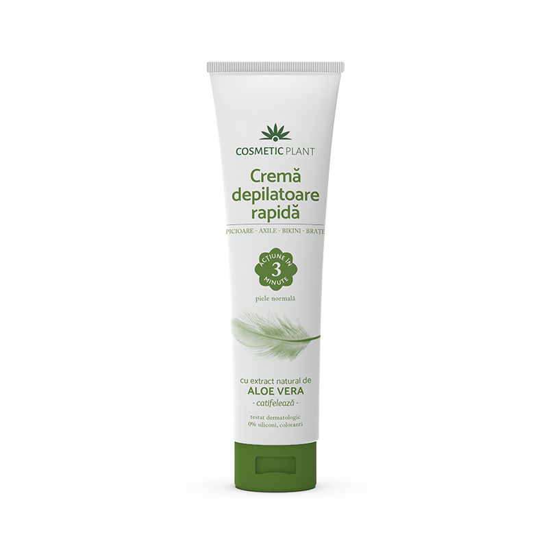 Crema depilatoare rapida cu extract natural de aloe vera, 150ml -