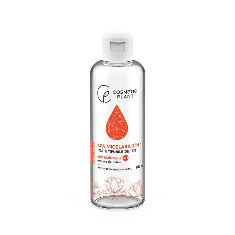 Apa micelara 3 in 1 cu acid hiluronic 4D si extract de lotus, 100ml