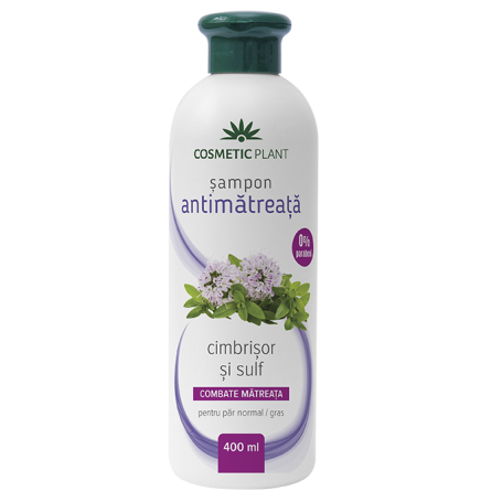 Sampon antimatreata cu cimbrisor si sulf, 400ml - Cosmeticplant