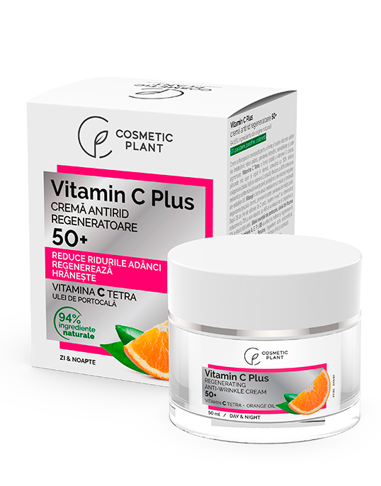 Crema Antirid Regeneratoare 50+ Vitamina C Plus, 50ml - Cosmetic Plant