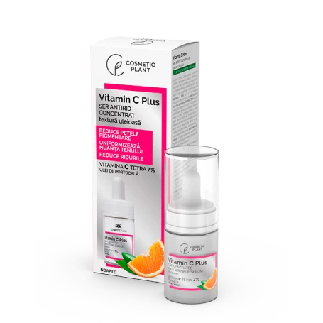 Ser antirid concentrat uleios cu Vitamin C Plus, 15ml - Cosmetic Plant