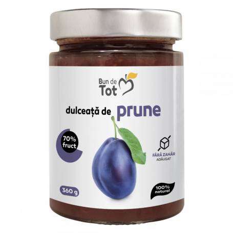 Dulceata de prune, 100% NATURAL, fara zahar, 360g - Dacia Plant