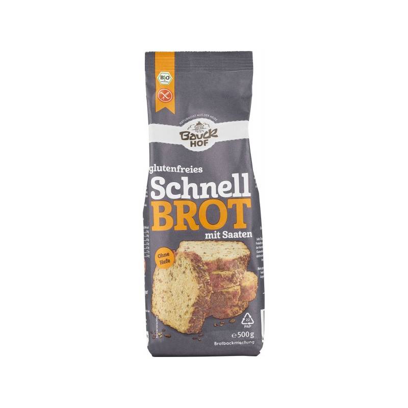 Mix de faina pentru paine rapida cu seminte, fara gluten, eco-bio,