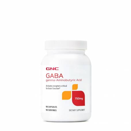 Gaba, 750mg, 90cps - GNC