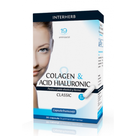 Colagen cu Acid Hialuronic, 30cas - INTERHERB