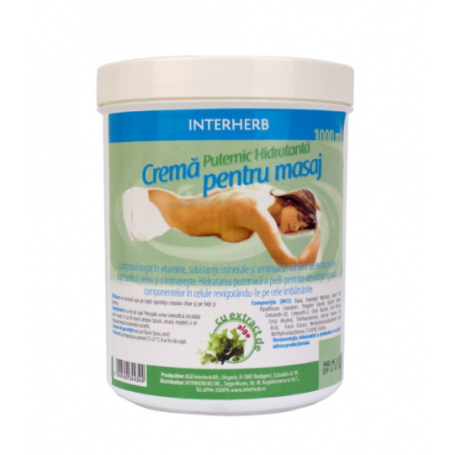 Crema pentru masaj cu extract de alge marine, 1000ml - INTERHERB