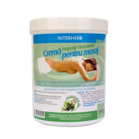 Crema pentru masaj cu extract de alge marine, 1000ml - INTERHERB