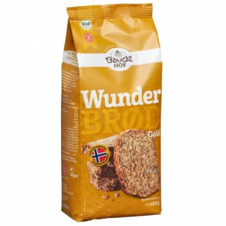 Mix pentru paine cu turmeric, fara gluten, eco-bio, 600g - Bauck Hof