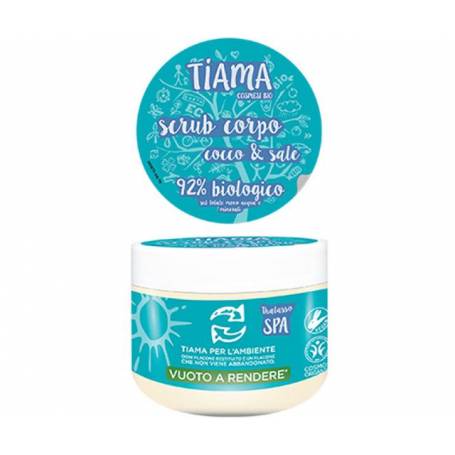 Scrub pentru corp cu cocos si sare, eco-bio, 250ml - Tiama