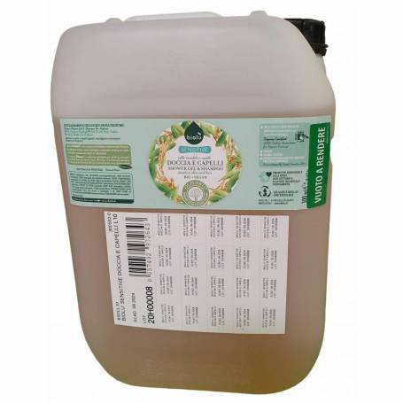 Gel de dus, sampon pentru bebelusi si adulti, eco-bio, 10l - Biolu