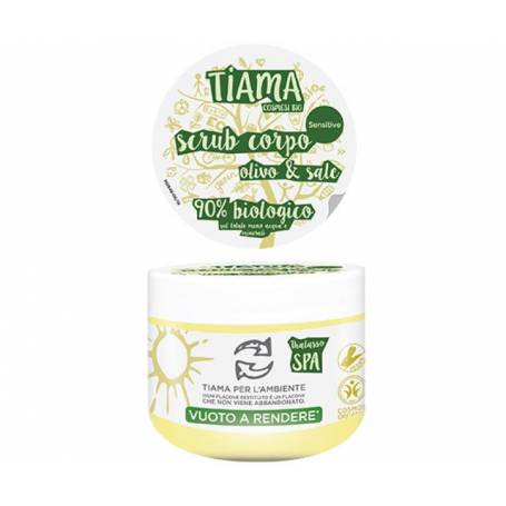 Scrub pentru corp cu extract de maslin si sare, eco-bio, 250ml - Tiama