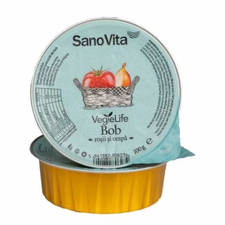 Pate vegetala din bob cu rosii si ceapa, 100g - Sano Vita