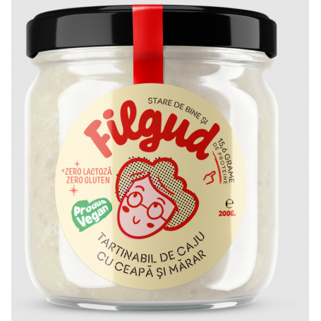 Crema de caju Tartinabil de caju, cu ceapa si marar, 200g - Filgud