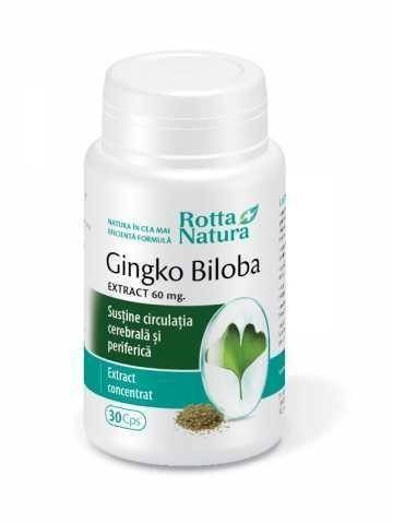 Ginkgo Biloba Extract 60mg 30cps - Rotta Natura