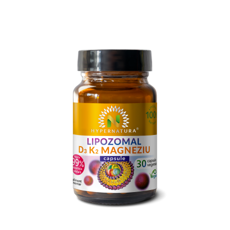 Lipozomal vitamina D3, K2 si Magneziu, 60cps - Hyperfarm