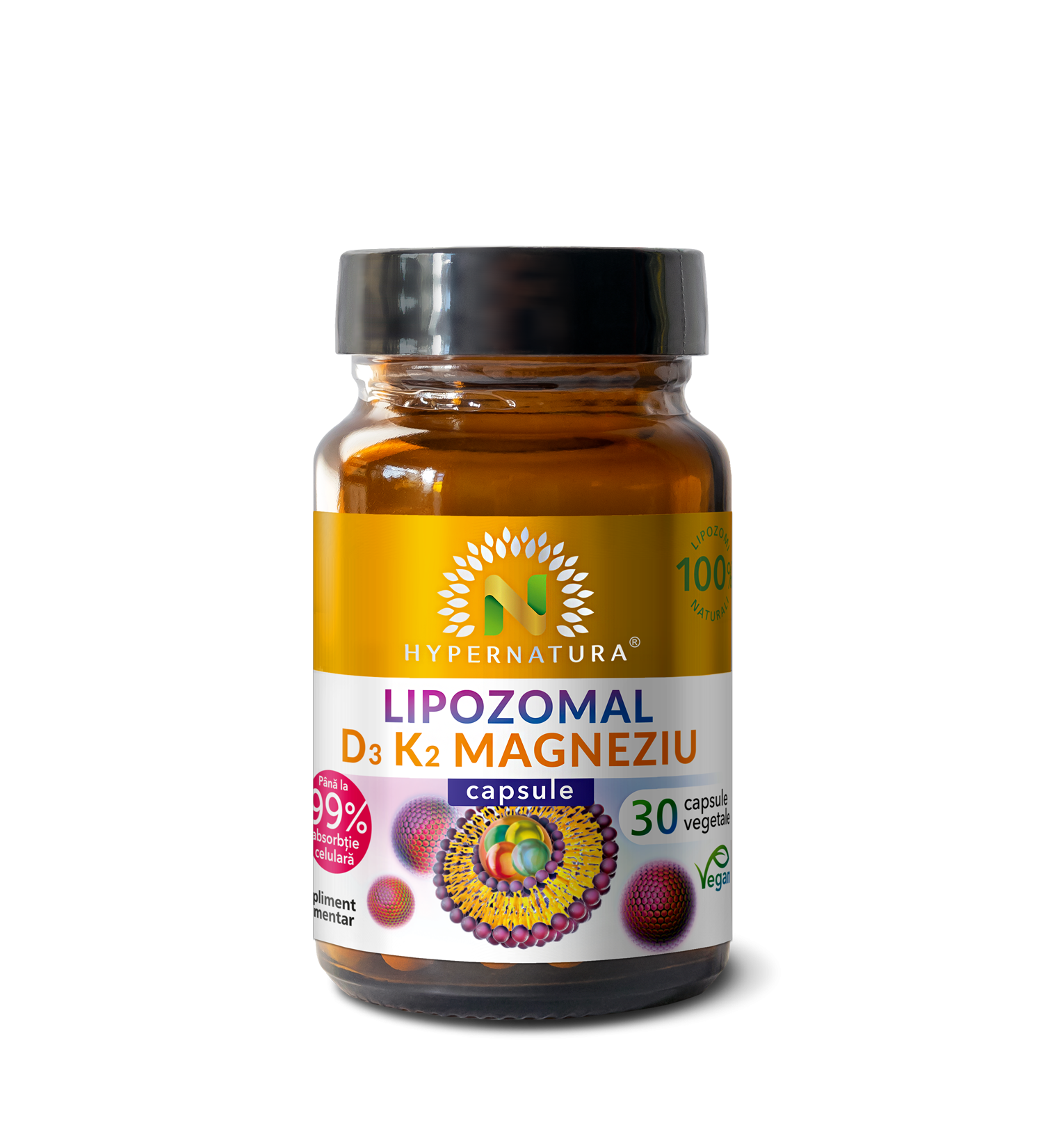 Lipozomal vitamina d3, k2 si magneziu, 30cps - hyperfarm