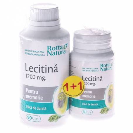 Lecitina 1200mg 90cps + 30cps gratis - Rotta Natura