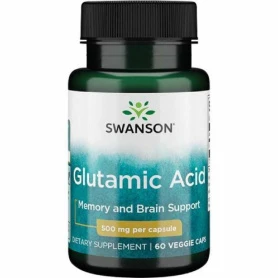 Acid glutamic, 500mg, 60cps - Swanson
