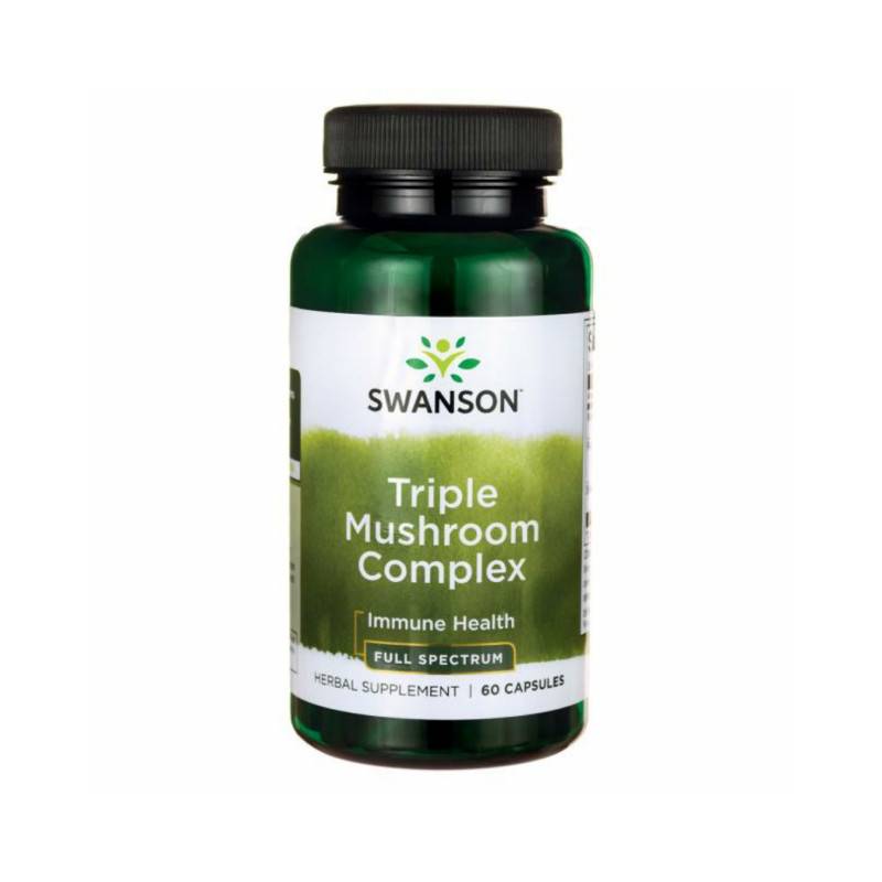 Complex de 3 ciuperci, 600mg, 60cps - Swanson